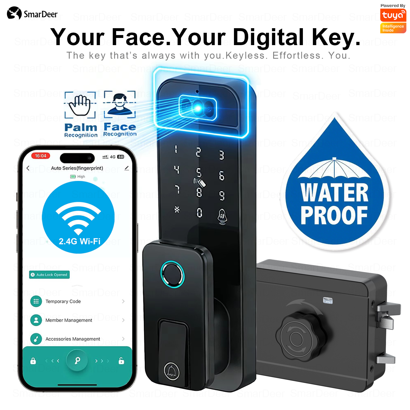 Smart Garden Lock - Waterproof Outdoor Smart Door Lock Fingerprint