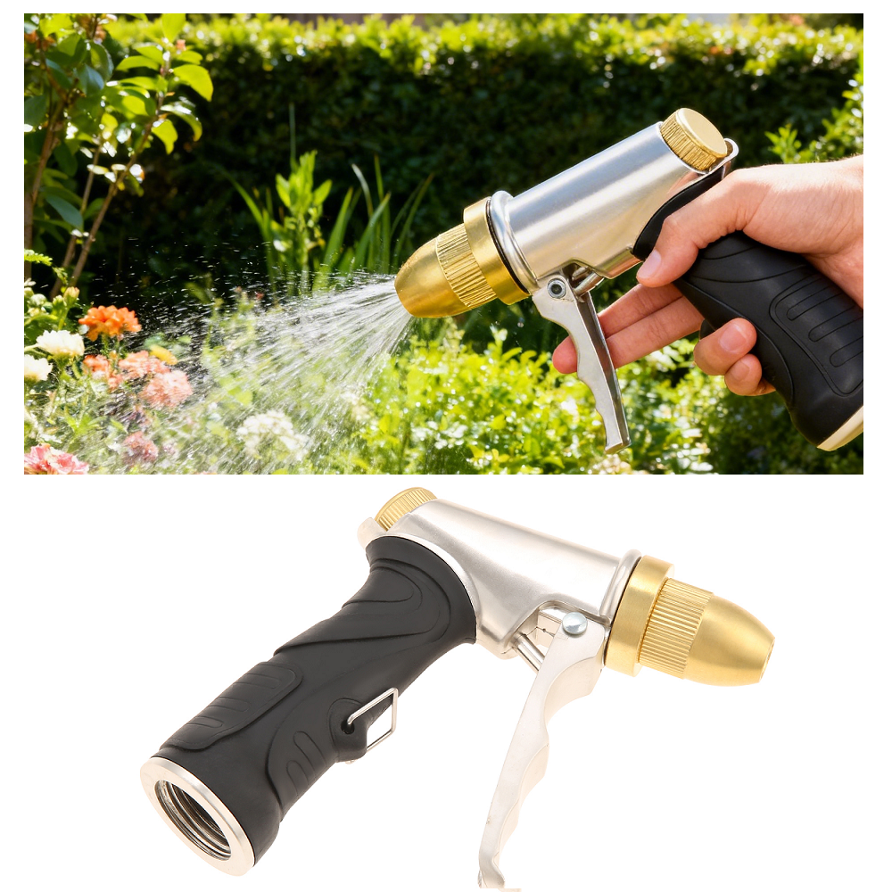 Smart Gardening - Metal Garden Hose Spray Nozzle with