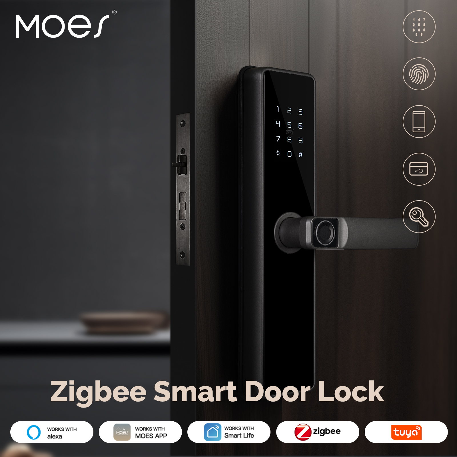 Smart Garden Lock - MOES Tuya ZigBee Smart Door Lock