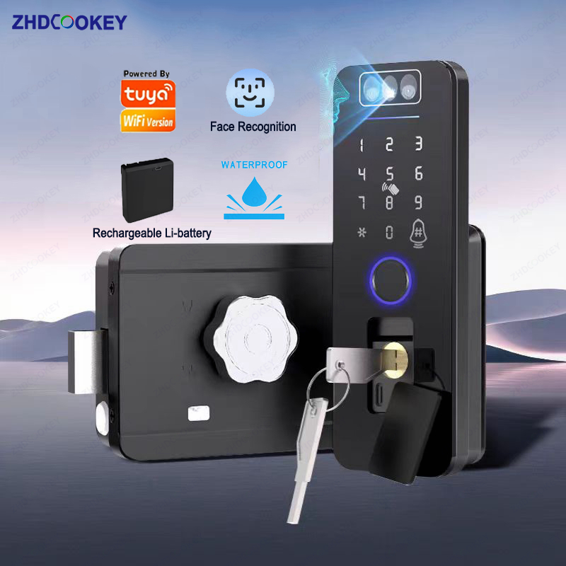 Smart Garden Lock - Waterproof 3D Face Recognition Rechargeable Smart