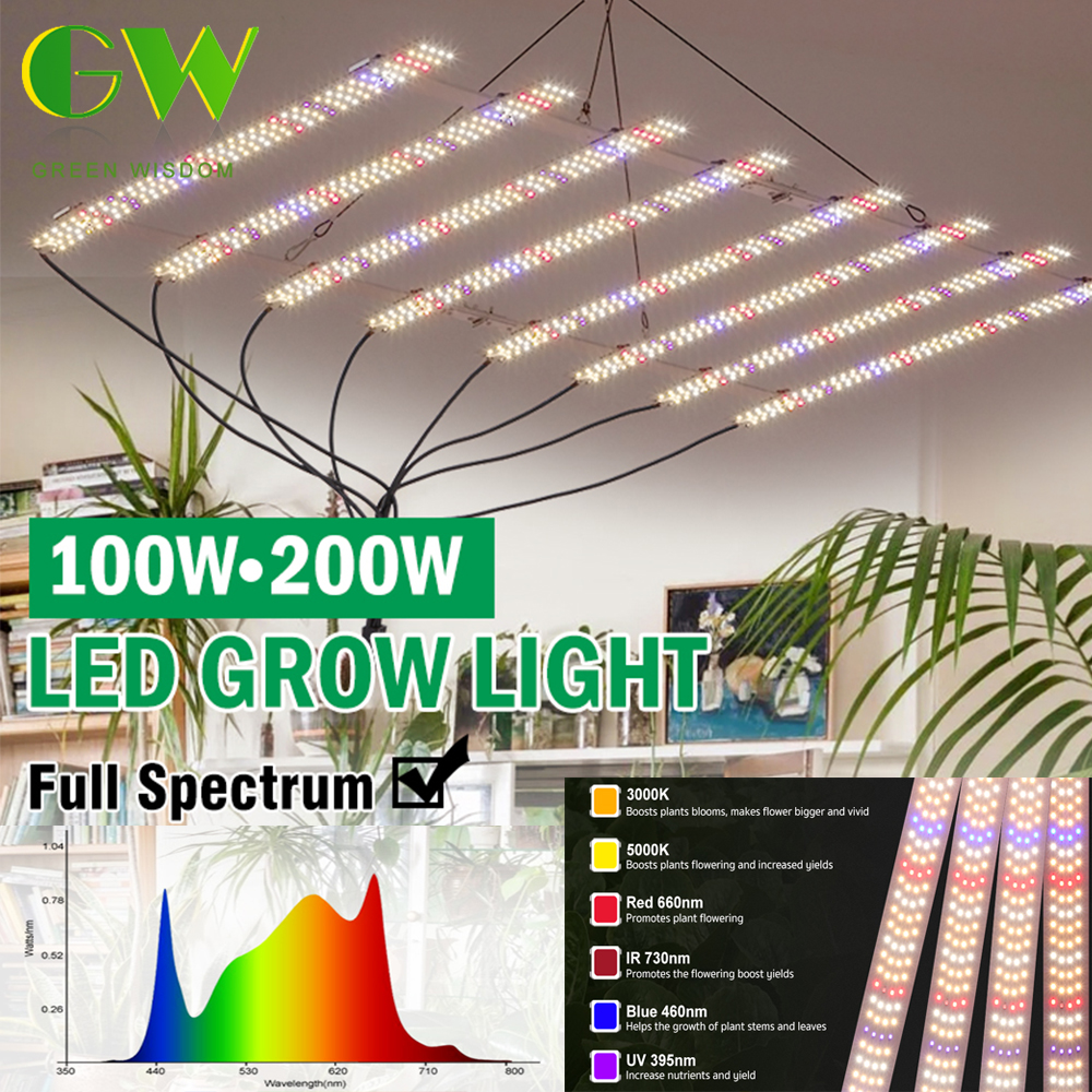 Plant Grow Light Full Spectrum - 🌴100W 200W with Dimmable Switch Full