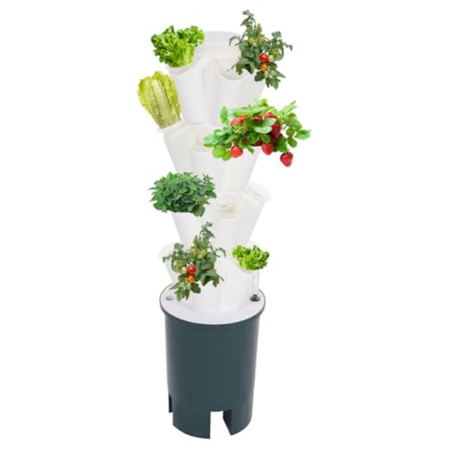 Vertical Planter Tower - 20-Plants Vertical Hydroponics Tower System Growing