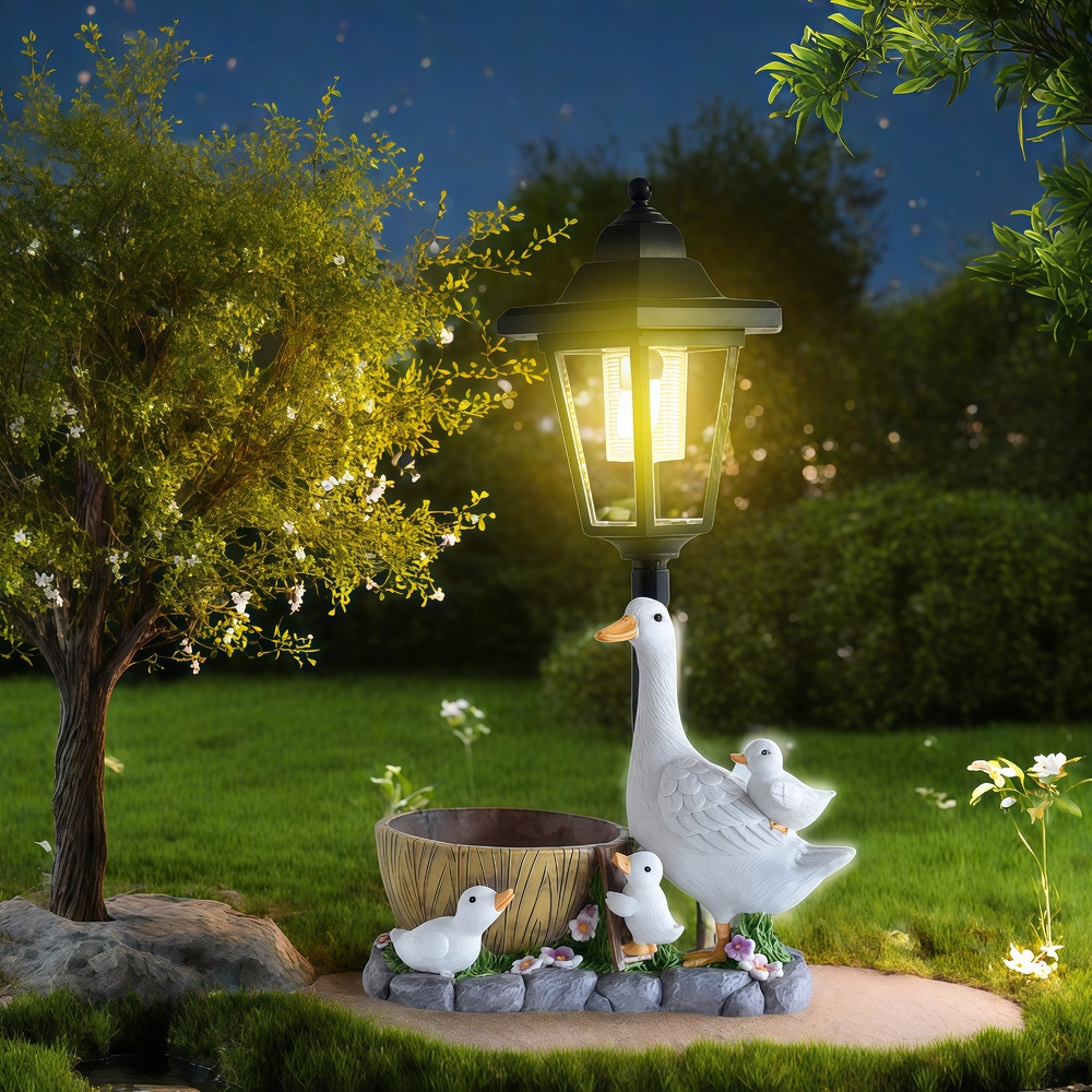 Smart Zen Garden - Solar Duck Night Light Garden Courtyard