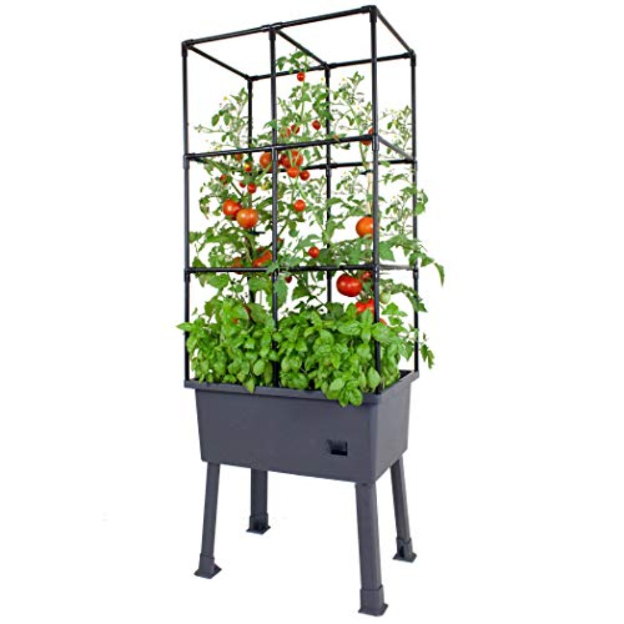 Vertical Planter Tower - Hydroponic Tower with Trellis Frame and