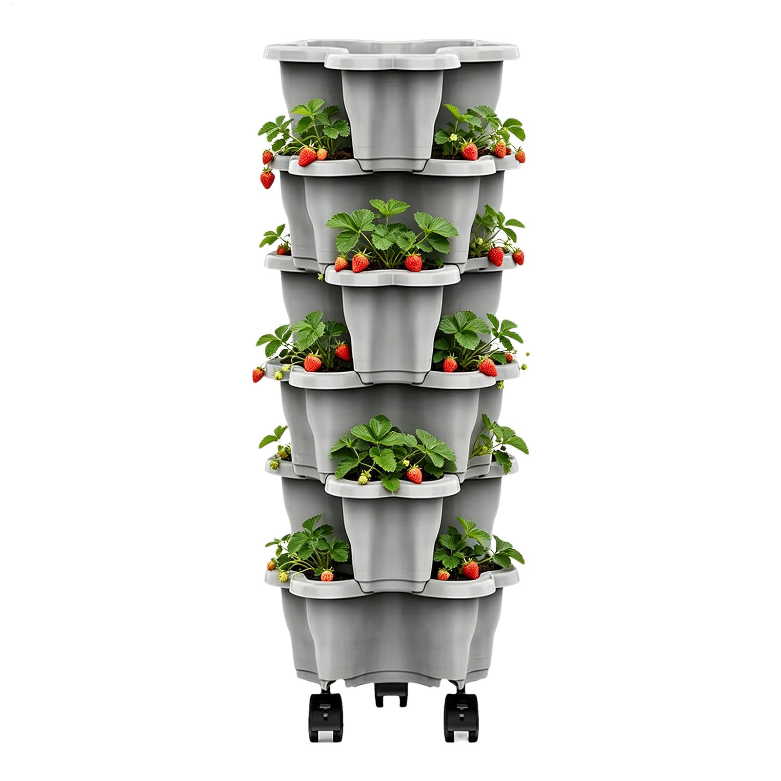 25x10cm 6-Tier Vertical Garden - Vertical Planter Tower 评论和价格