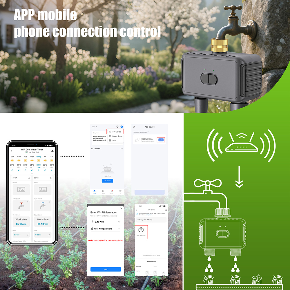 Tuya WiFi Water Timer Smart 2  - Smart Garden Refill 评论和价格