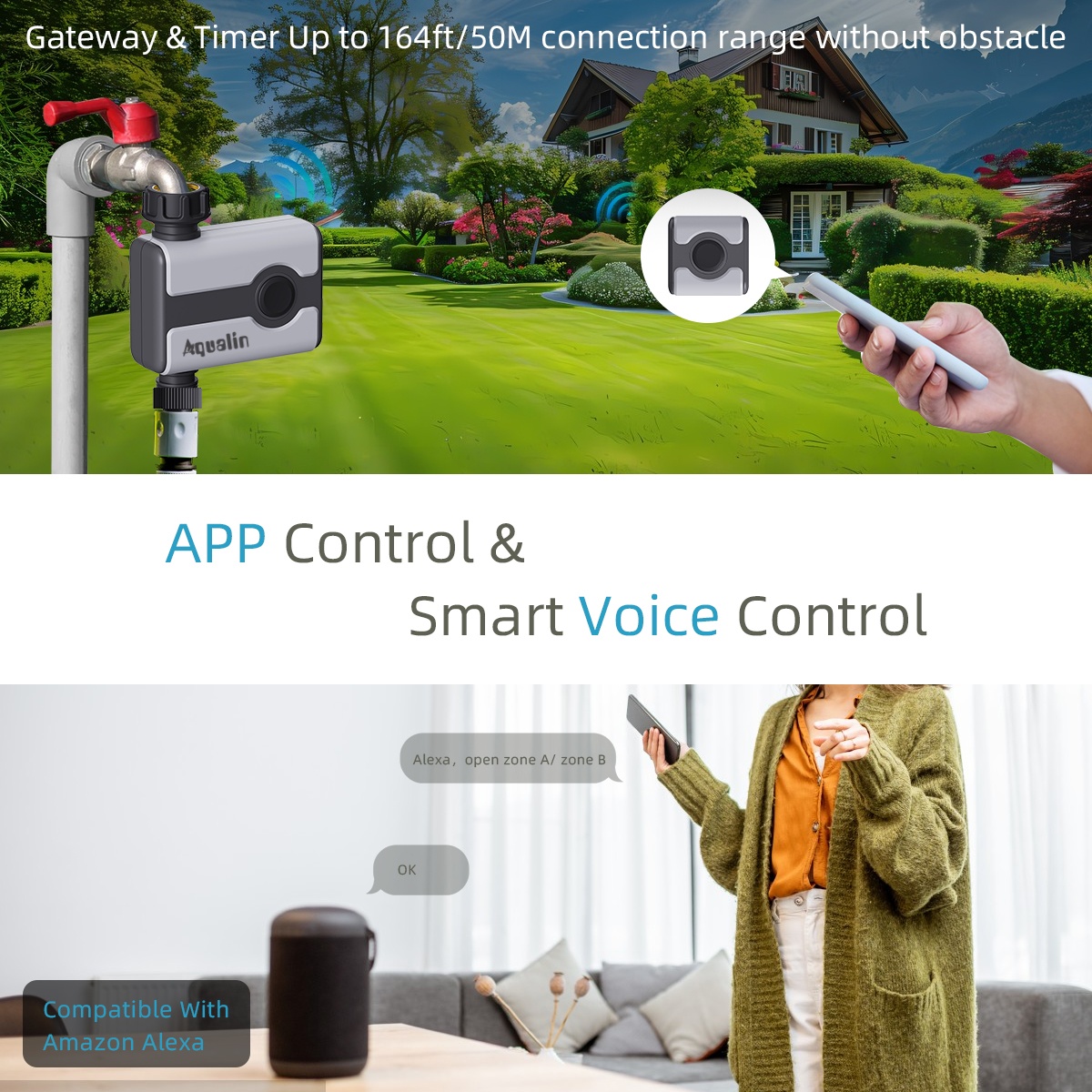 Aqualin WiFi Water Timer Tuya  - Smart Garden Refill 评论和价格