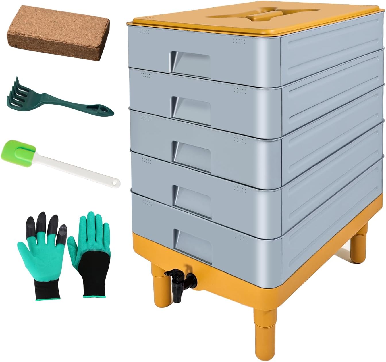 5-Tray Worm Composter, 100L Ve - Composting Kit Indoor 评论和价格