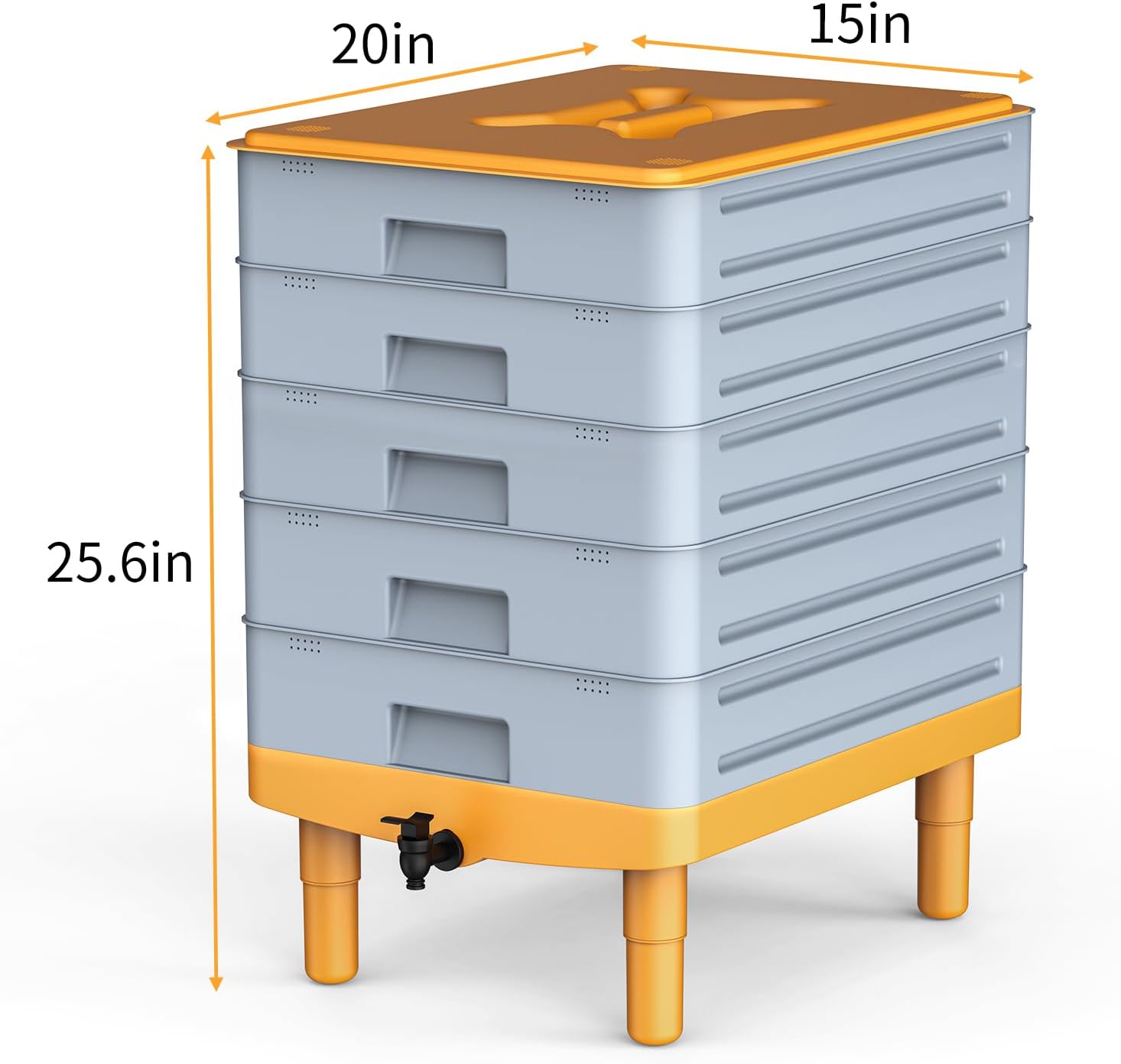 5-Tray Worm Composter, 100L Ve - Composting Kit Indoor 评论和价格
