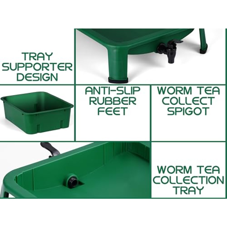 Worm Composter 32QT Worm Farm  - Composting Kit Indoor 评论和价格