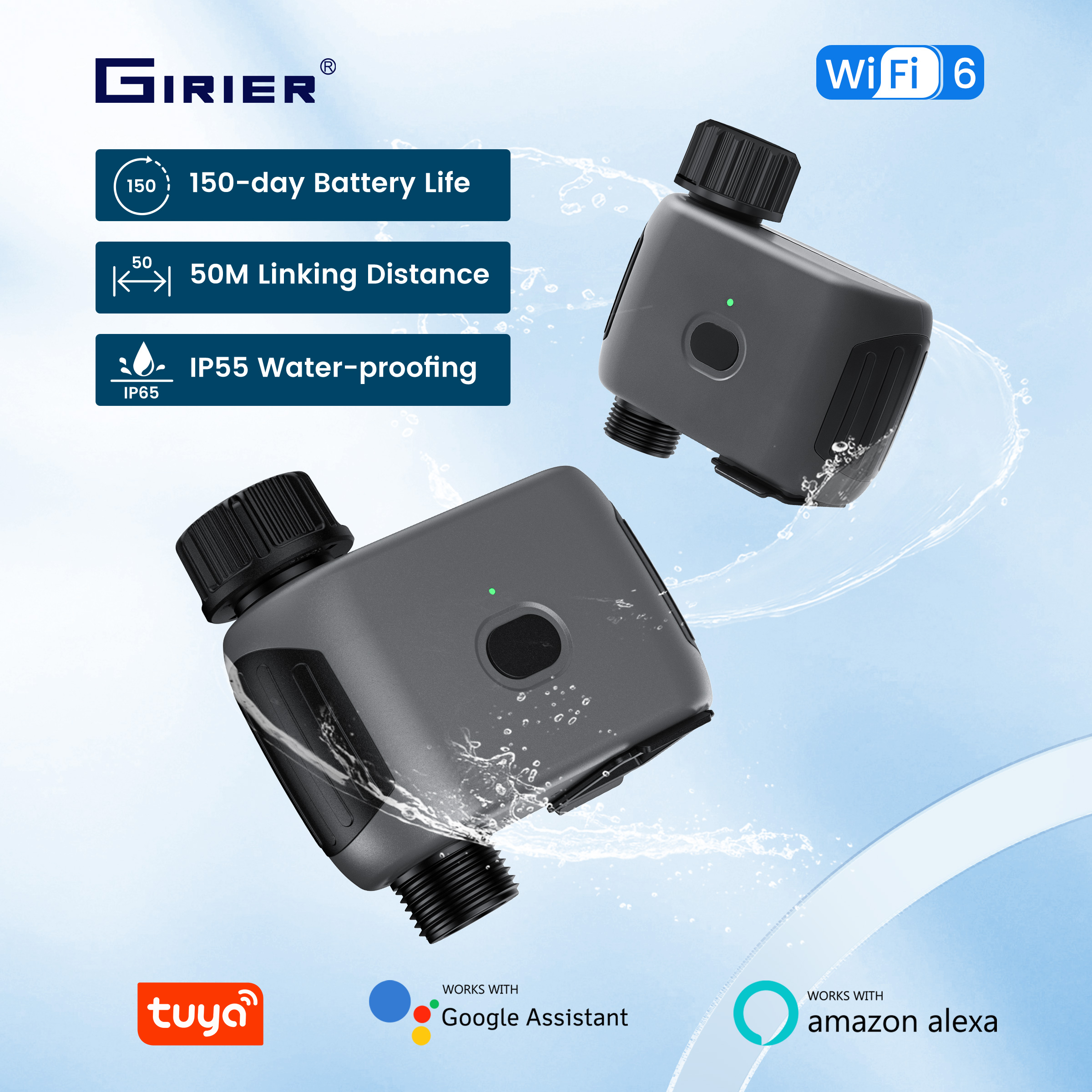 GIRIER Tuya Smart Water Timer  - Smart Garden Refill 评论和价格