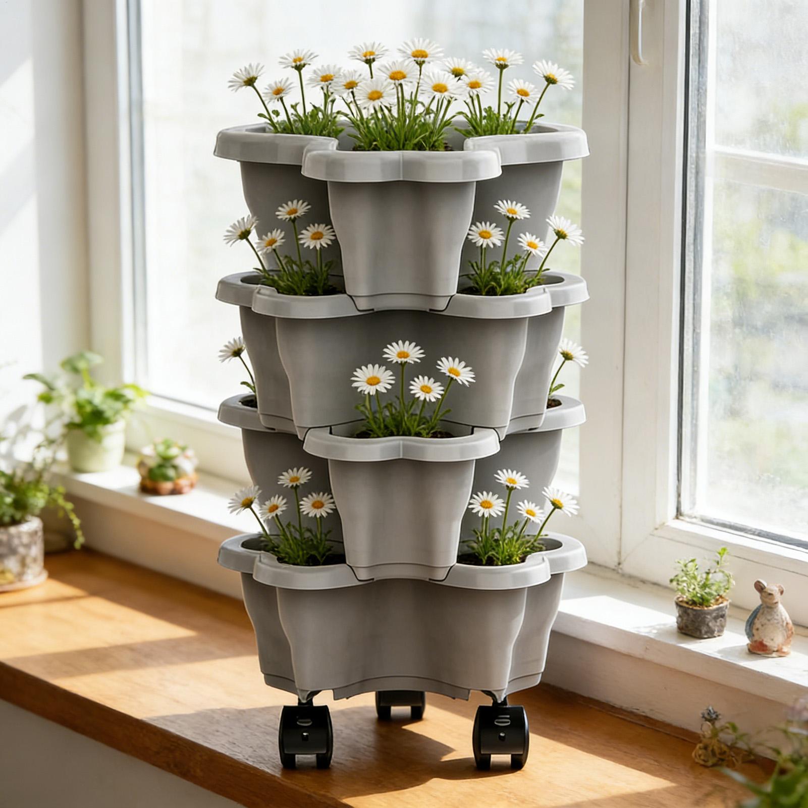 Stackable Plant Tower Strawber - Vertical Planter Tower 评论和价格