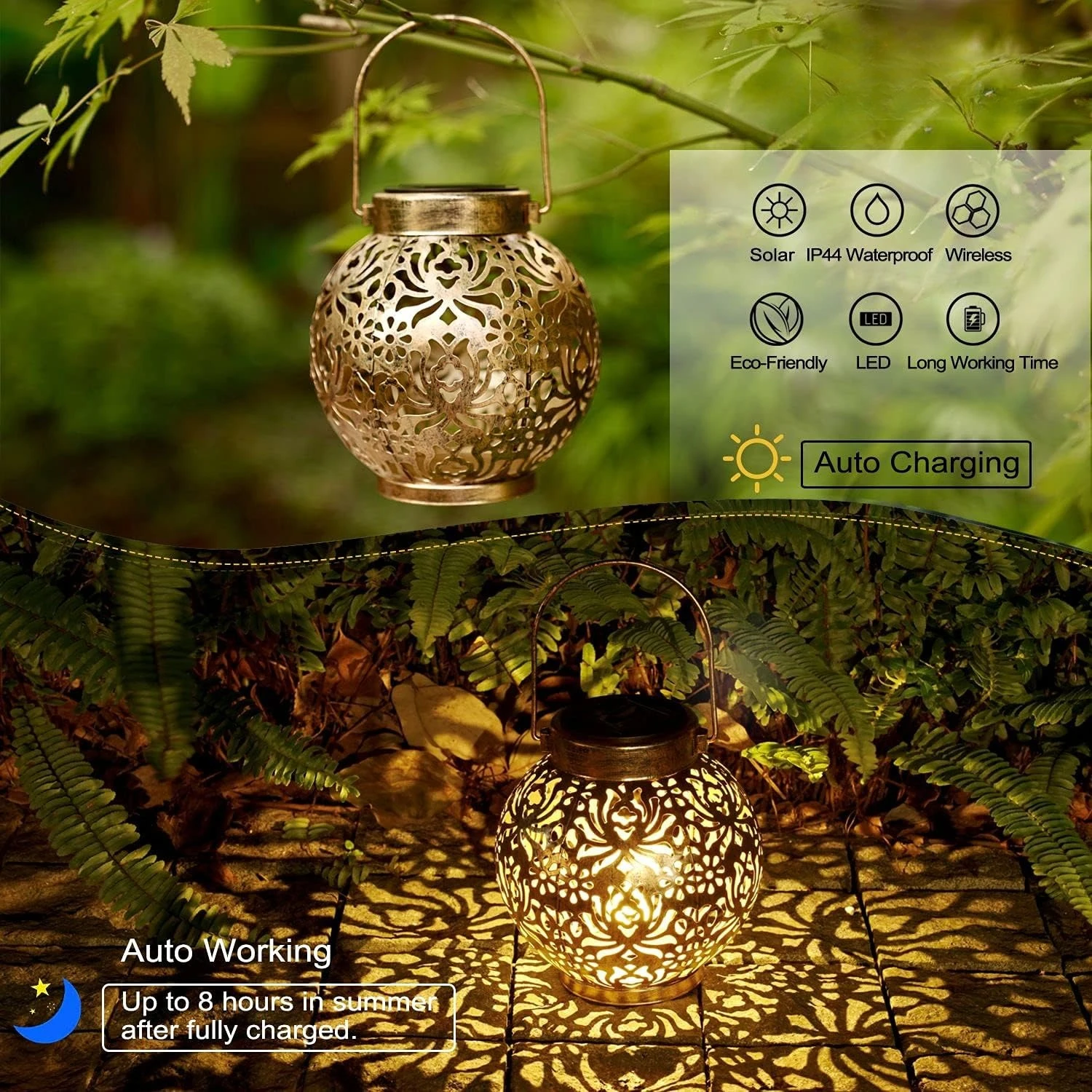 1-6PCS Moroccan Solar Lanterns - Smart Zen Garden 评论和价格