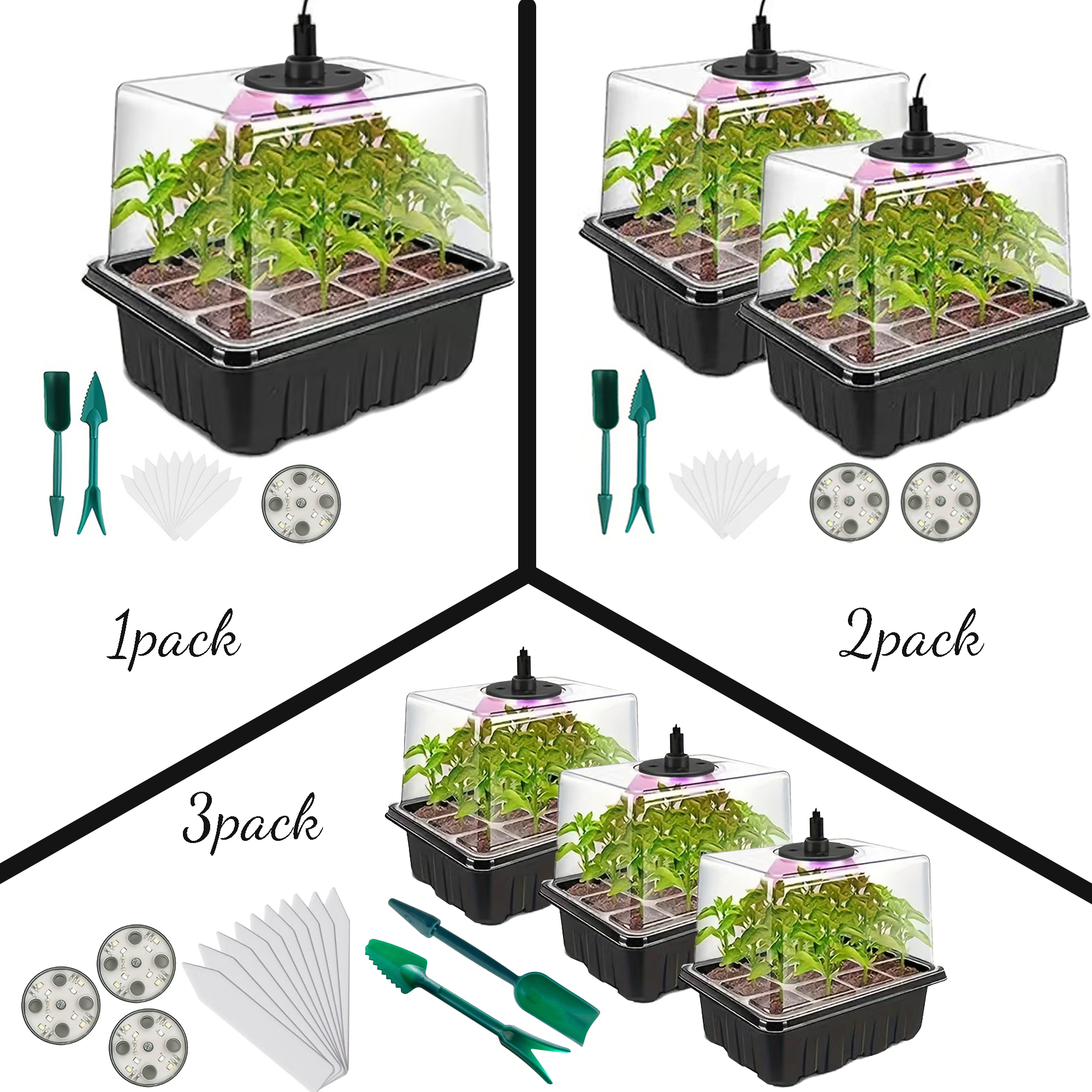 Seedling Starter Kit 1/2/3 Set - Plant Grow Light Full Spectrum 评论和价格