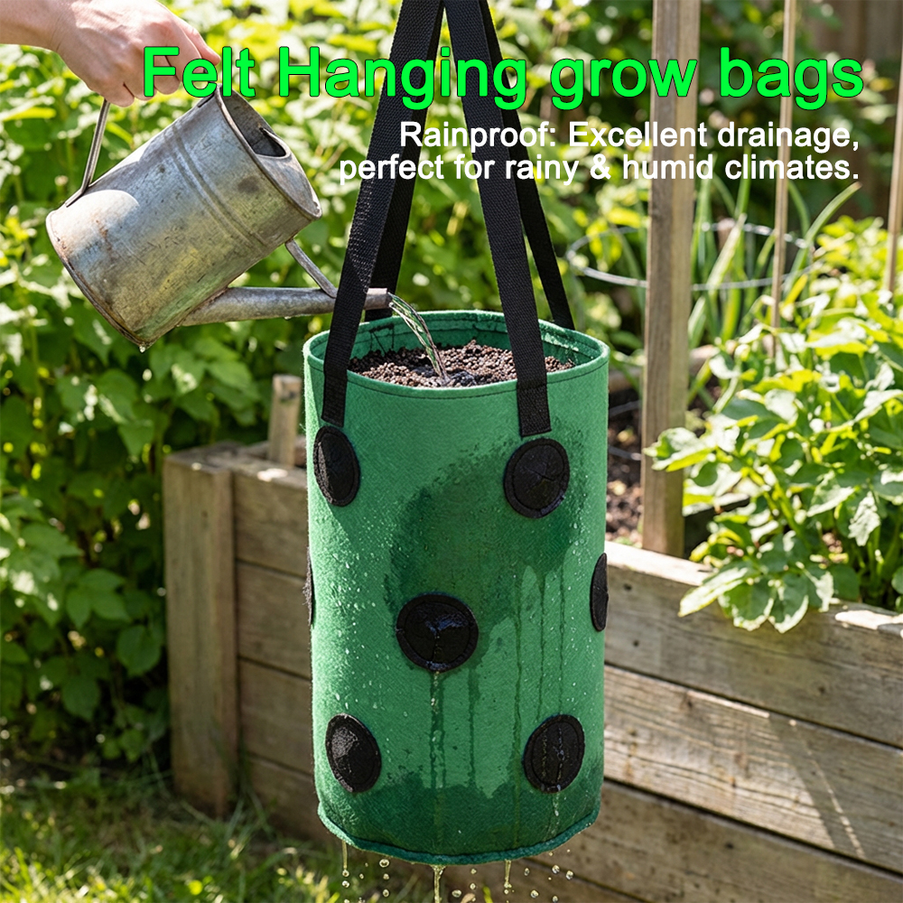Hanging Grow Bags for Strawber - Vertical Planter Tower 评论和价格