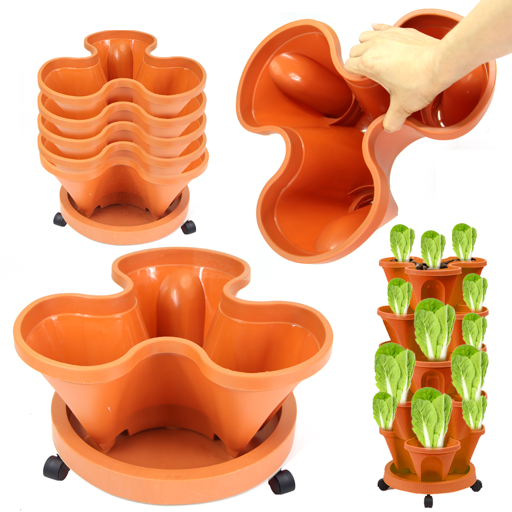 Stackable Vertical Flower Pot  - Vertical Planter Tower 评论和价格