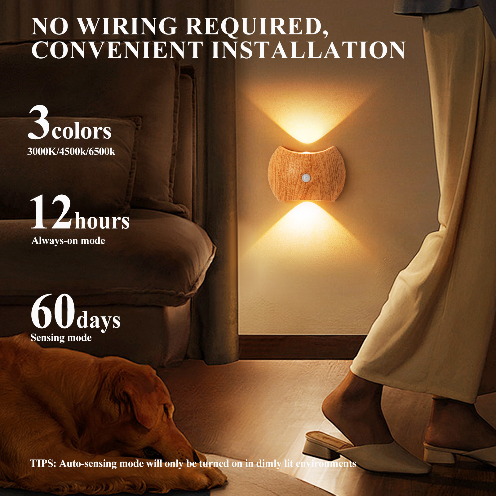 Smart Wall Lamp Sensor-activat - Smart Garden Rooms 评论和价格