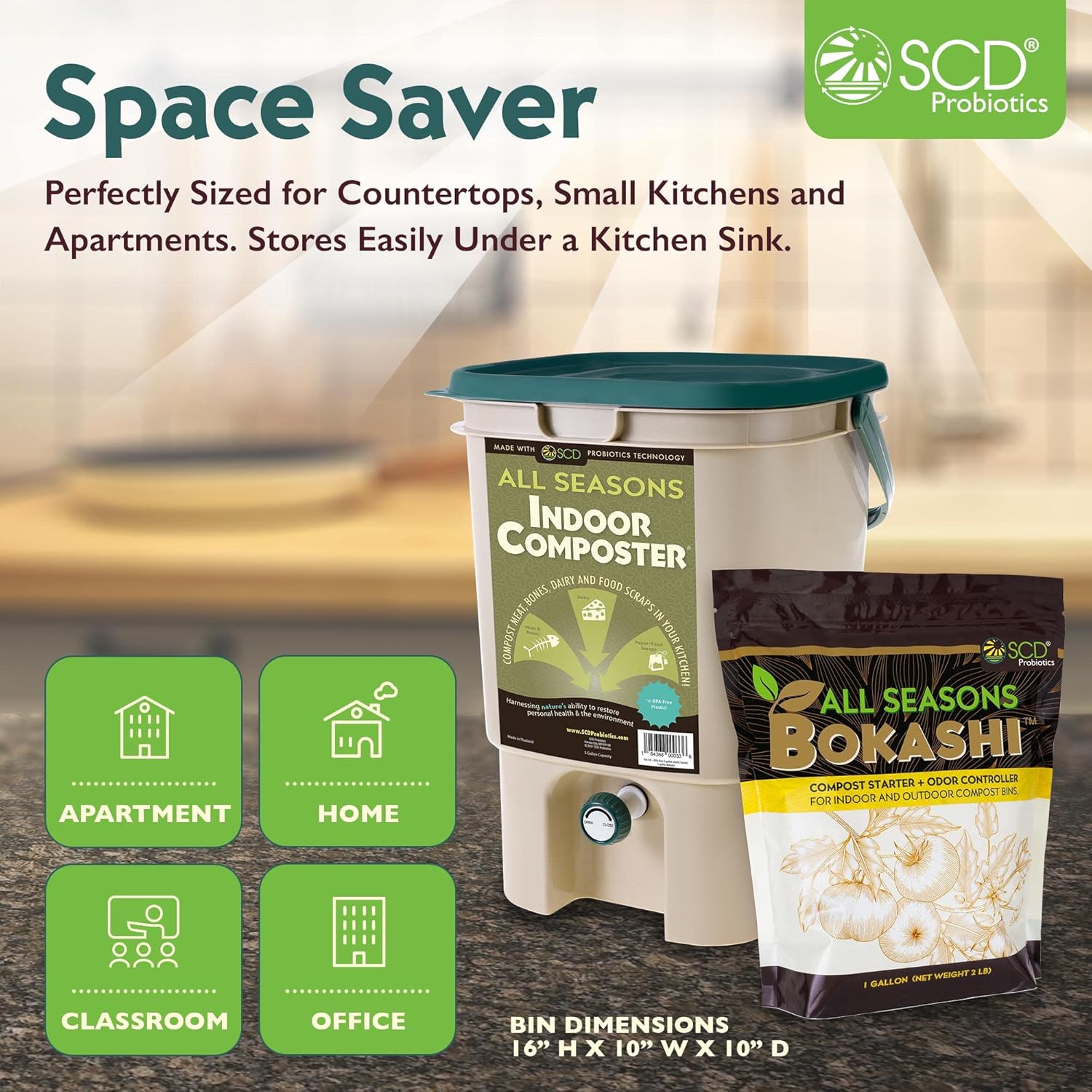 5 Gallon Indoor Compost Bin wi - Composting Kit Indoor 评论和价格