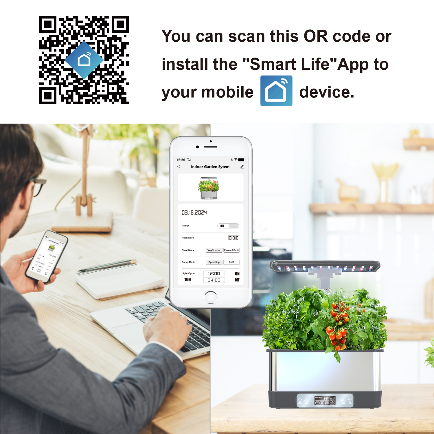 Smart Hydroponic System with L - Smart Garden Herb 评论和价格