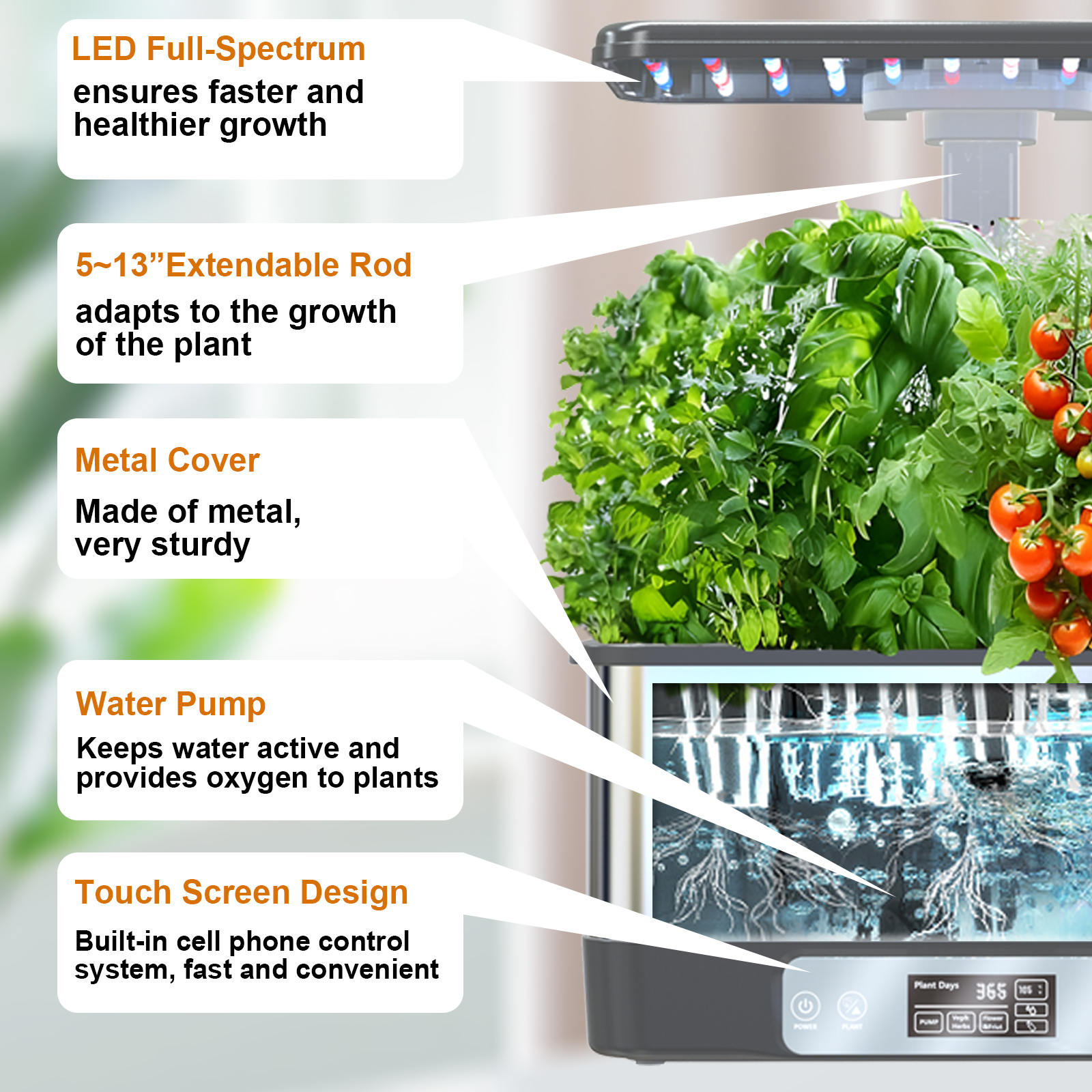 Smart Hydroponic System with L - Smart Garden Herb 评论和价格