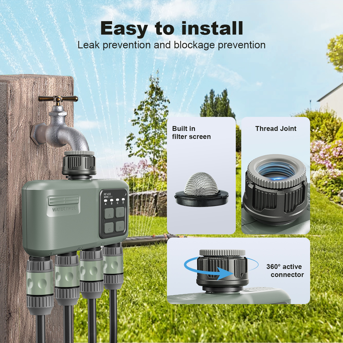 4 Outlet Programmable Water Ti - Smart Garden Project 评论和价格