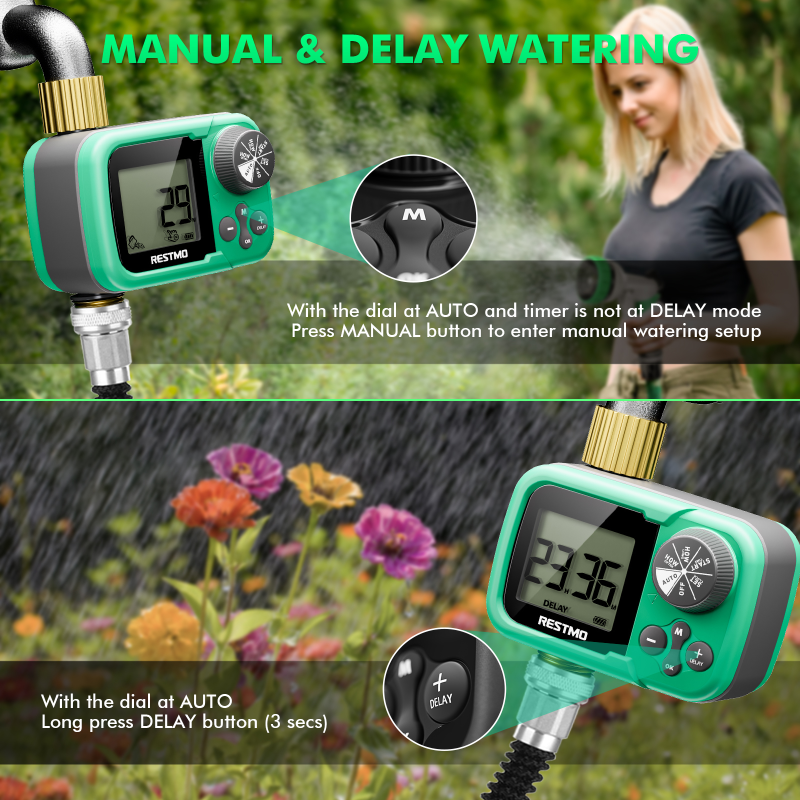 Smart Water Timer Zero Low Pre - Smart Garden Refill 评论和价格