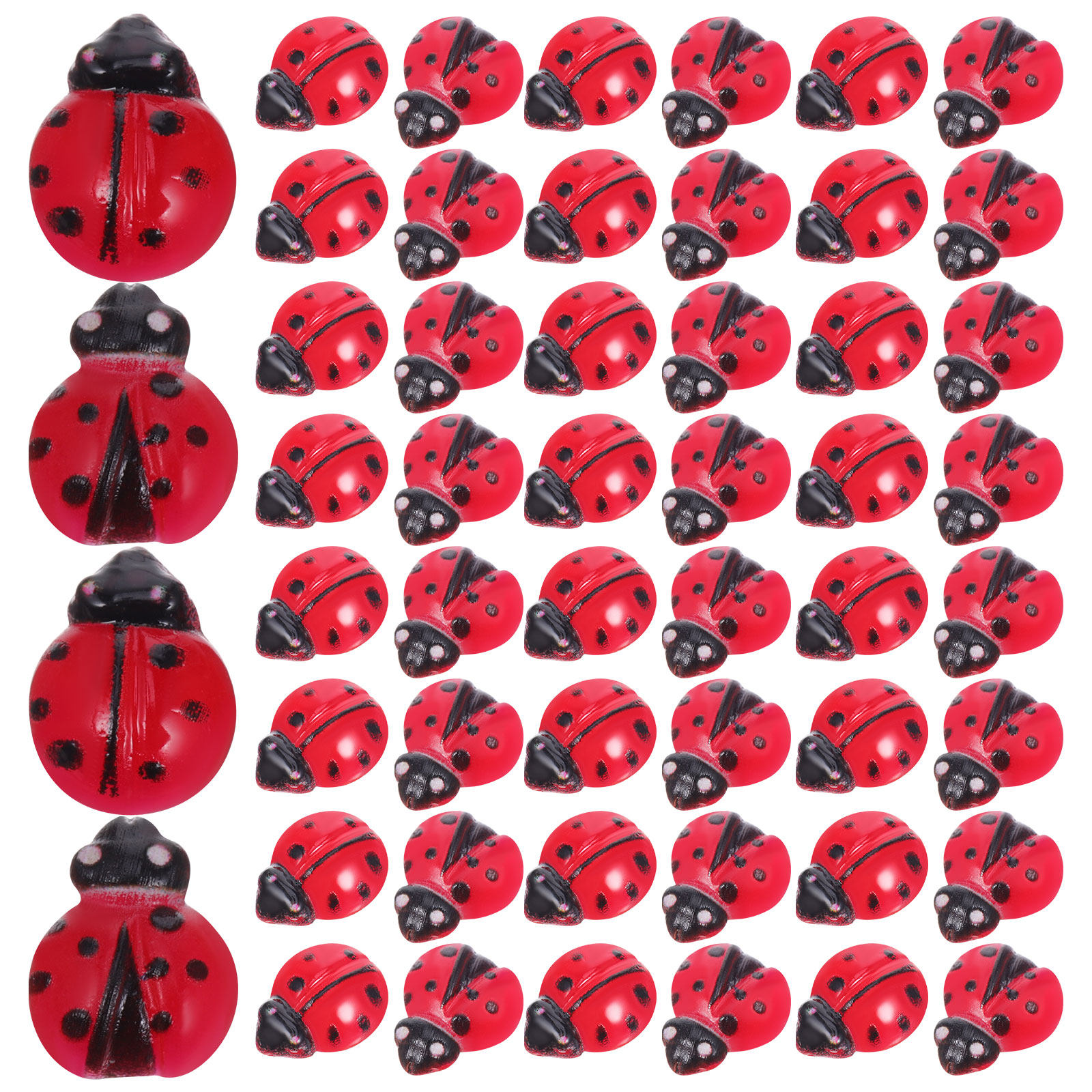 100Pcs Mini Ladybug Resin Smal - Smart Garden Mini 评论和价格