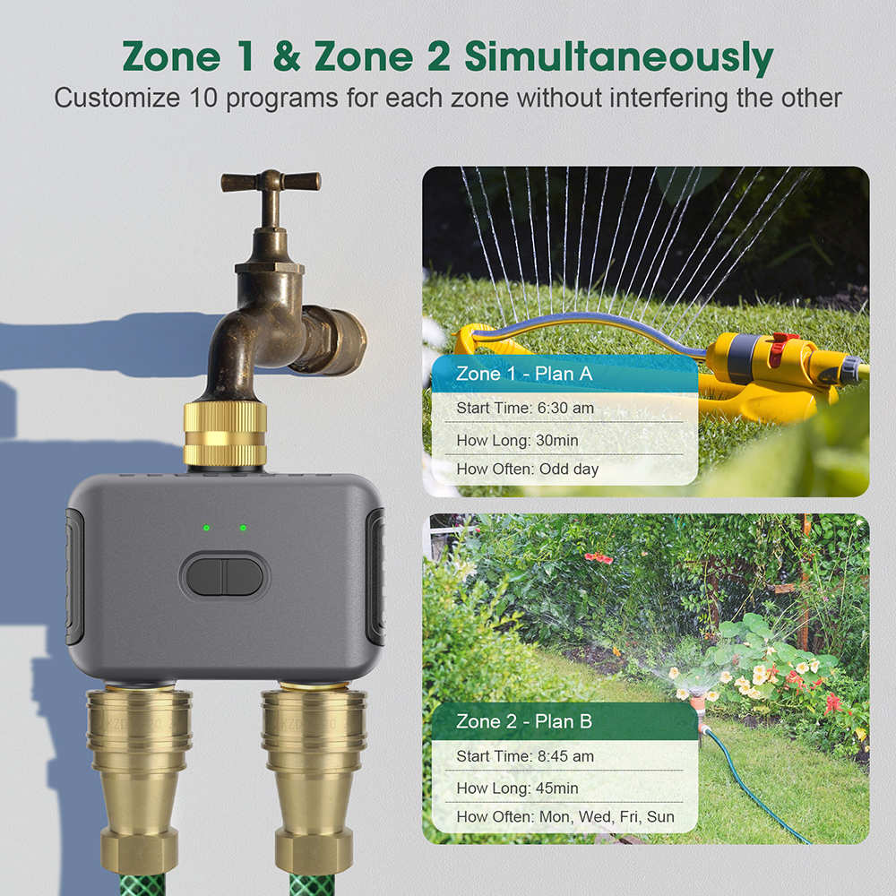 Tuya 2 Zone Watering Timer Gar - Smart Gardening 评论和价格