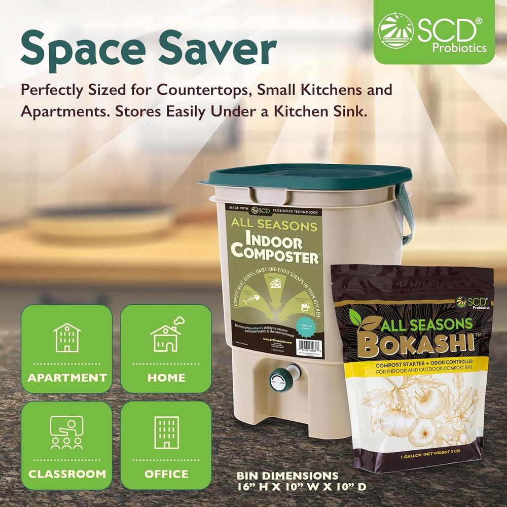 5 Gallon Tan Indoor Compost Bi - Composting Kit Indoor 评论和价格
